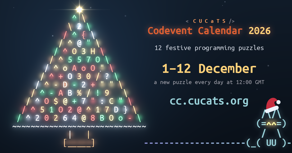 Horizontal poster for Codevent Calendar 2026